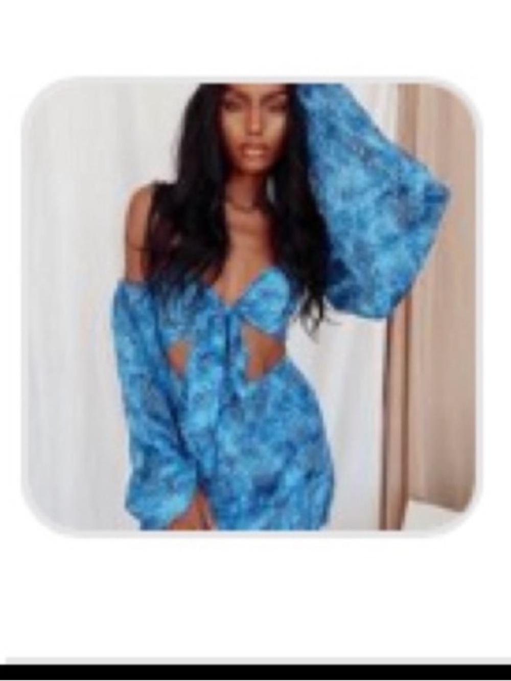 12th tribe rhythm of love blue long sleeve dress